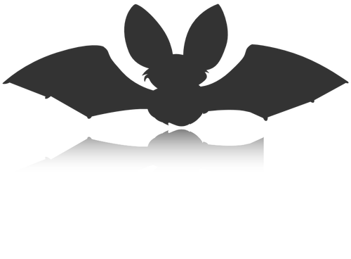 Image vectorielle silhouette de chauve-souris noire