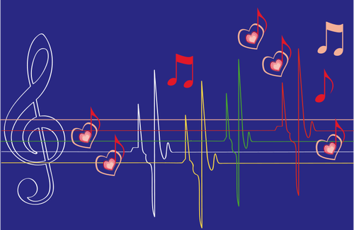 Музыкальные Харт бить векторное изображение