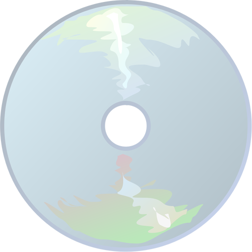 CD icon with reflection vector image