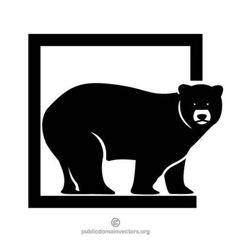 Schwarzer Bär silhouette ClipArt