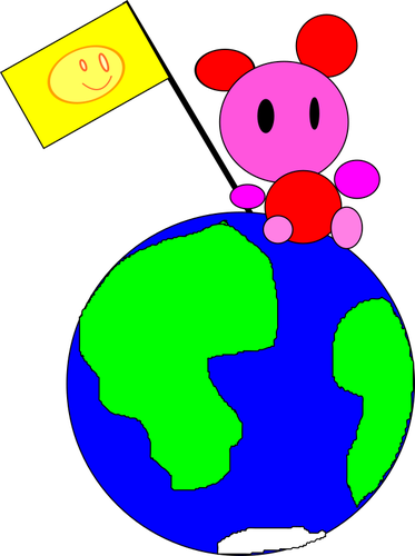 Bear planet cartoon image