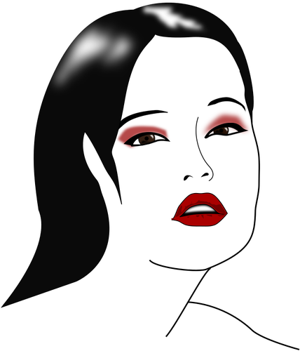 Žena s make-up vektorové ilustrace