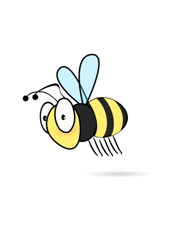 Vector illustration of cartoon bumble bee