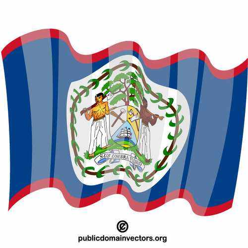 Viftende flagg av Belize