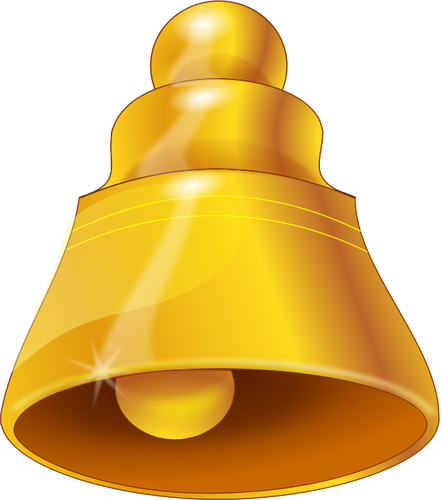 Vectorafbeeldingen van gouden bell symbool