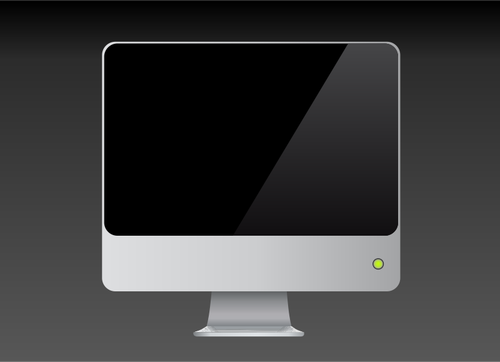 LCD-Bildschirm auf grauem Hintergrund Vektor-Bild