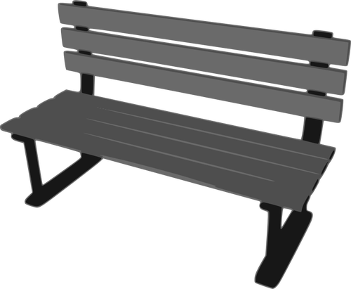 3D park bench vector tekening