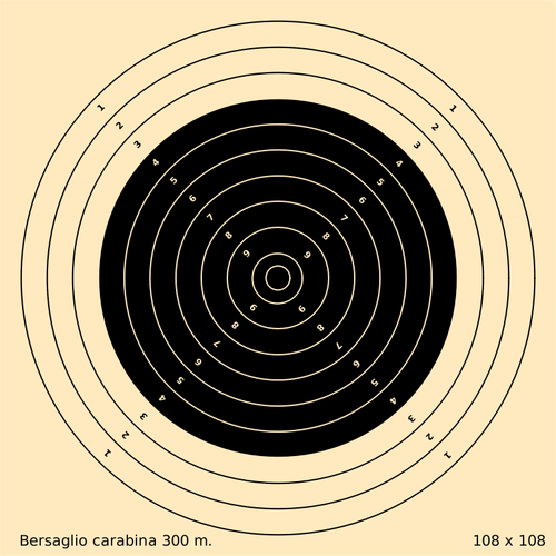 300m balle tir cible vecteur une image clipart