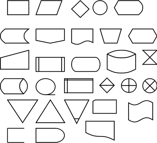 Imaginea vector icoane de diagramă dataflow