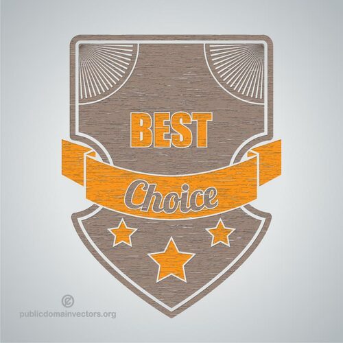 Best choice vector badge