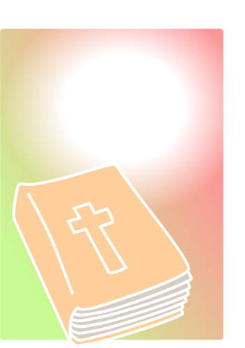 Biblia cerró en imágenes prediseñadas fondo colorido vector