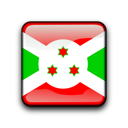 Bandeira do Burundi botão vector