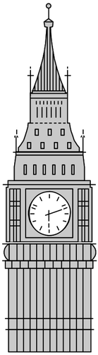 Harmaa Big Ben -kuva