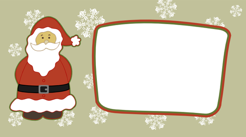 Santa kort vektor ClipArt