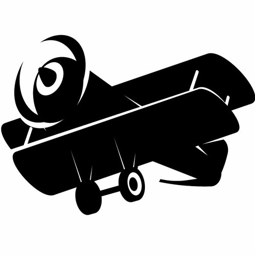 Afbeelding van de biplane-silhouetvector