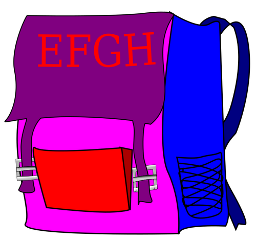 Schoolbag with writing vector image