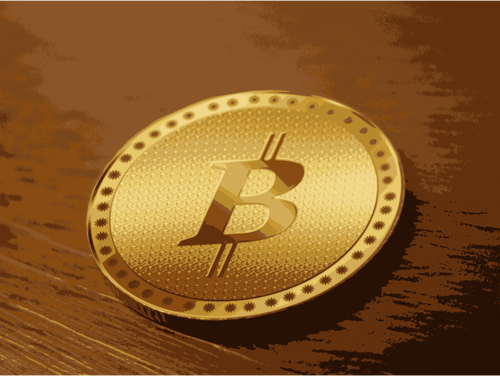 Obraz wektor symbol Bitcoin