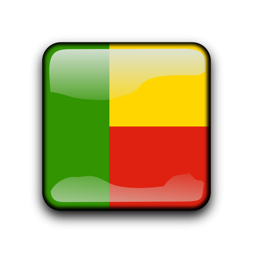 Benin vector flag button