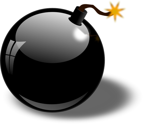 Negru bomba vector miniaturi