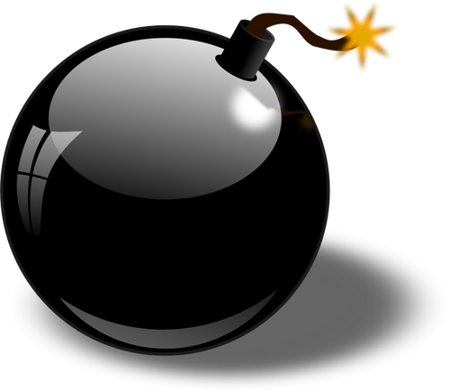 Schwarze Bombe Vektor-ClipArt