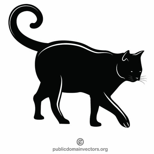 القط الأسود كليب الرسومات الفنية