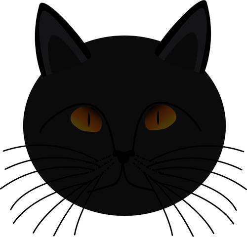 Dibujo vectorial de cara de gato