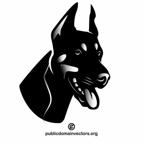Черная собака векторные картинки