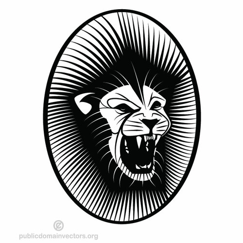 Svart løve logo
