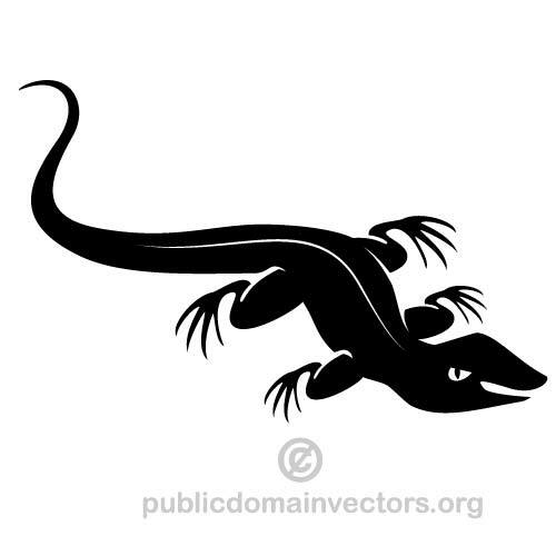 Negru reptilă grafică vectorială