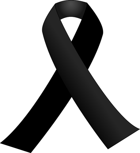 Black ribbon vector drawing