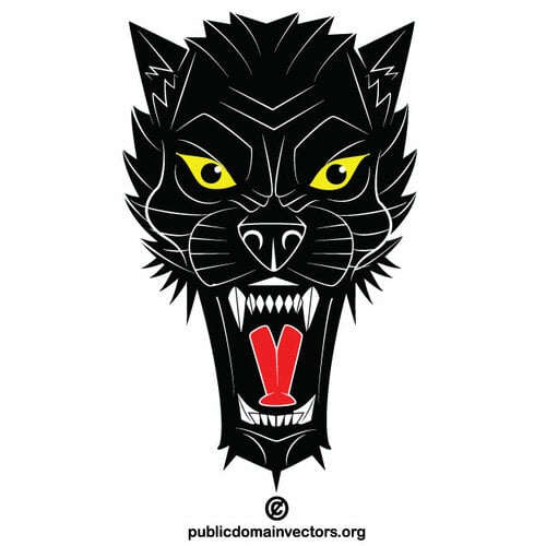 Imágenes prediseñadas de lobo negro