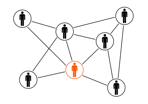 Men social network vector graphics