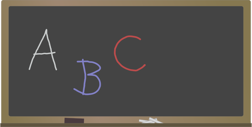 Blackboard مع صورة متجهة للأحرف