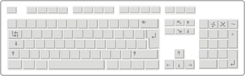 De desen vector tastatură gol alb