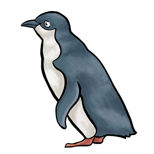 Dibujo vectorial de pingüino