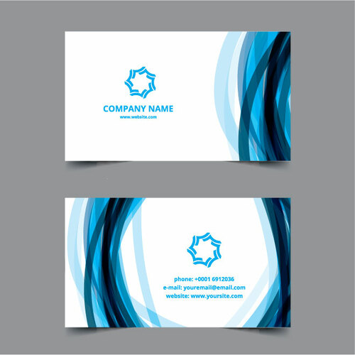 नीले रंग का व्यापार कार्ड टेम्पलेट