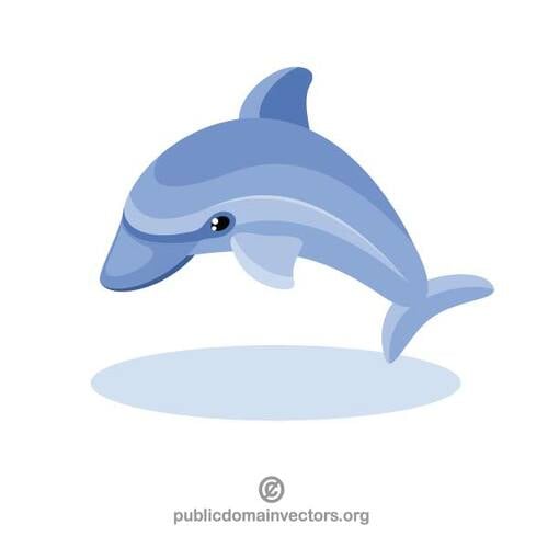 Modrý delfín Klipart