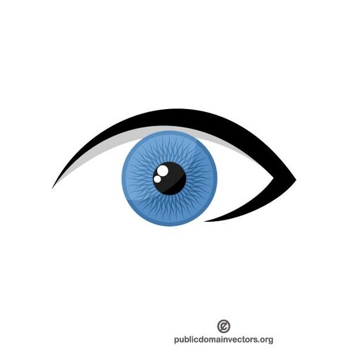 Image clipart vectoriel oeil bleu