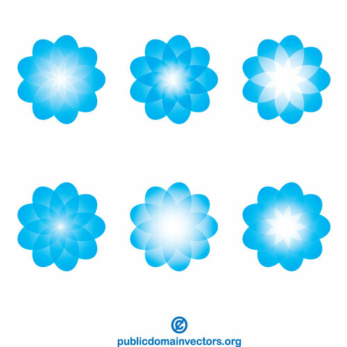 Blue flowers clip art