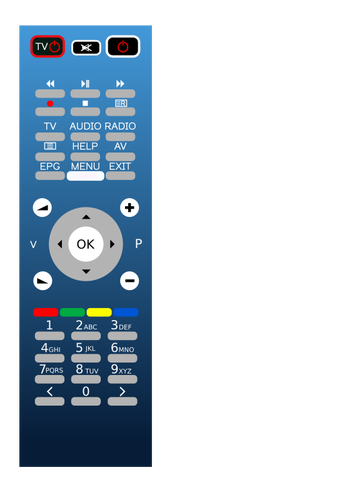 Telecomando blu