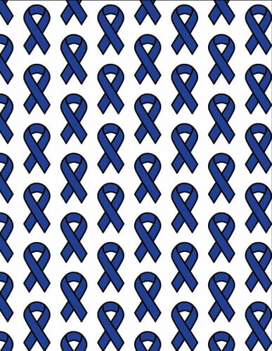 Blue ribbon seamless pattern