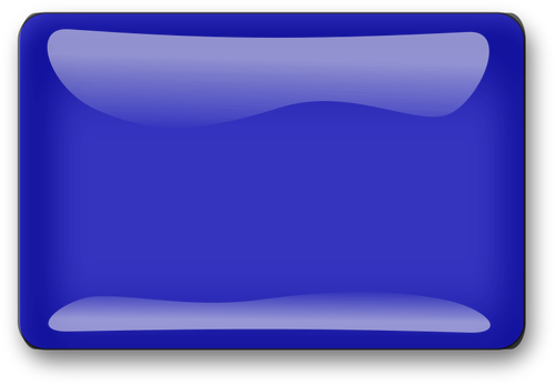 Ilustración de vector brillo azul botón cuadrado
