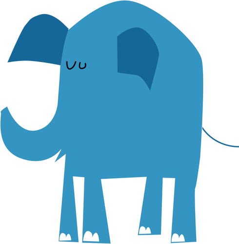 Imagen de elefante azul