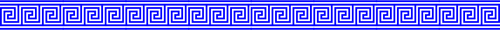 Vetor desenho do grego padrão chave de linha azul fina