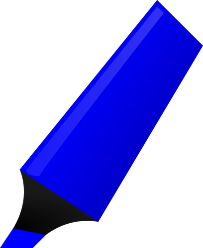 Vector illustratie van blauwe markeerstift