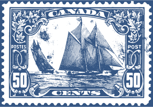 Disegno vettoriale di Bluenose francobollo canadese
