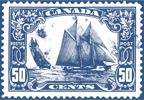 Bluenose Canadese stempel vector tekening