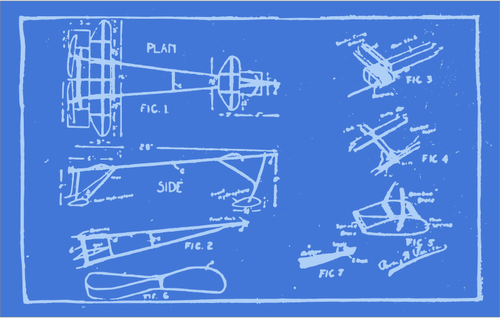 Bir uçağın Blueprint