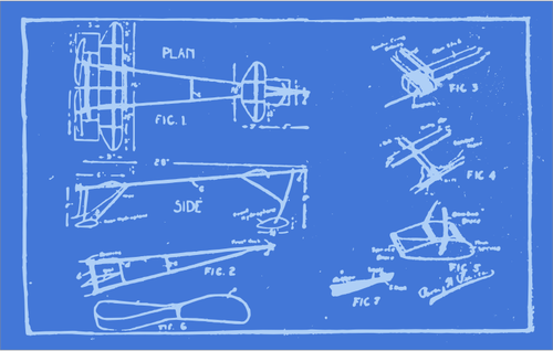 Cianografia di un aeroplano