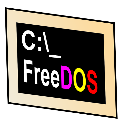 Бесплатный DOS значок векторное изображение